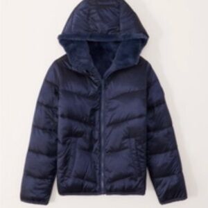 Abercrombie & Fitch Dark Blue Kids Puffer Jacket. Reversible